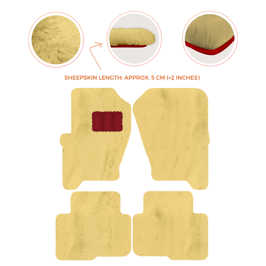 Premium Sheepskin Floor Mats for Land Rover Freelander (2007-2012)