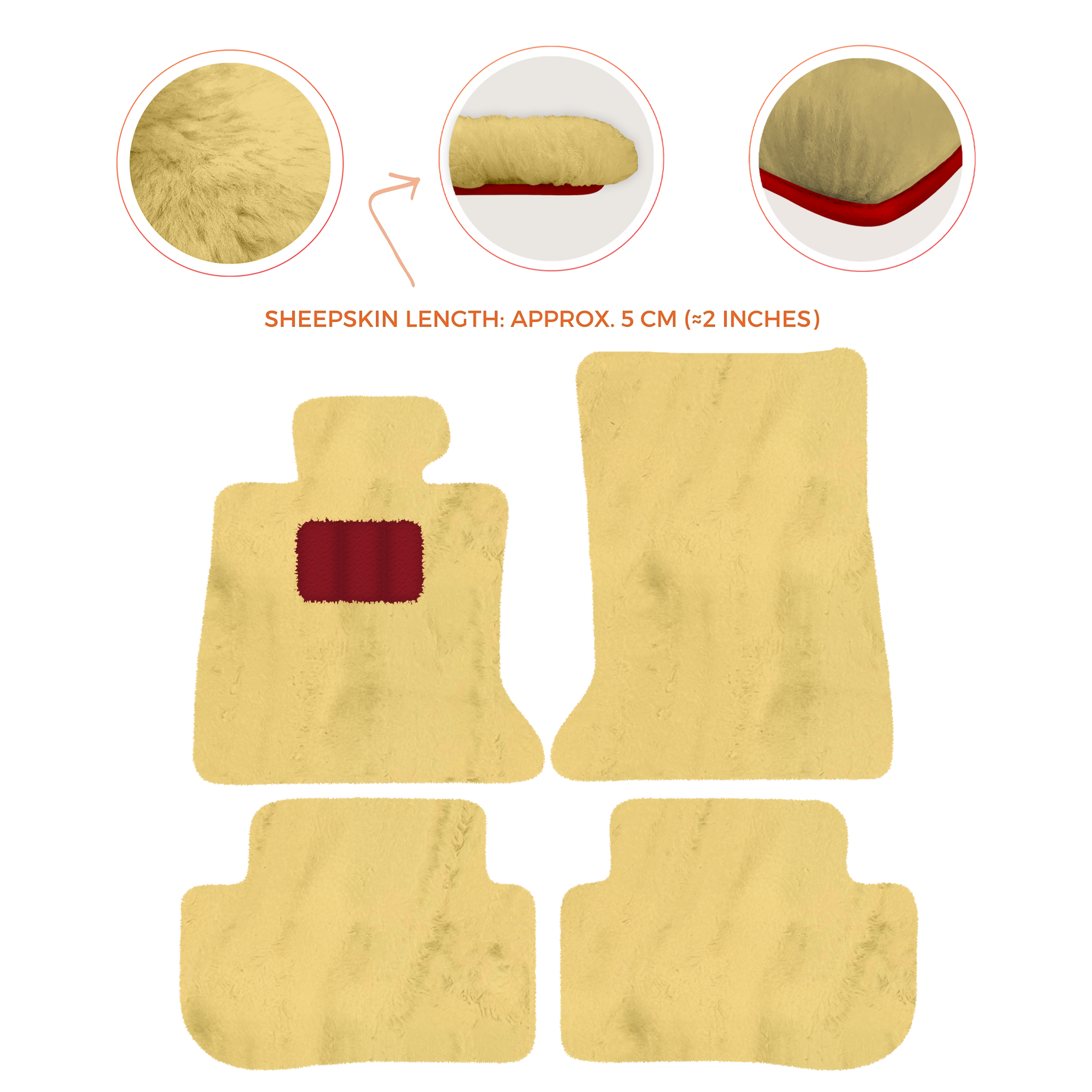 Premium Sheepskin Floor Mats for Rolls-Royce RR2 Dawn (2015-2023)
