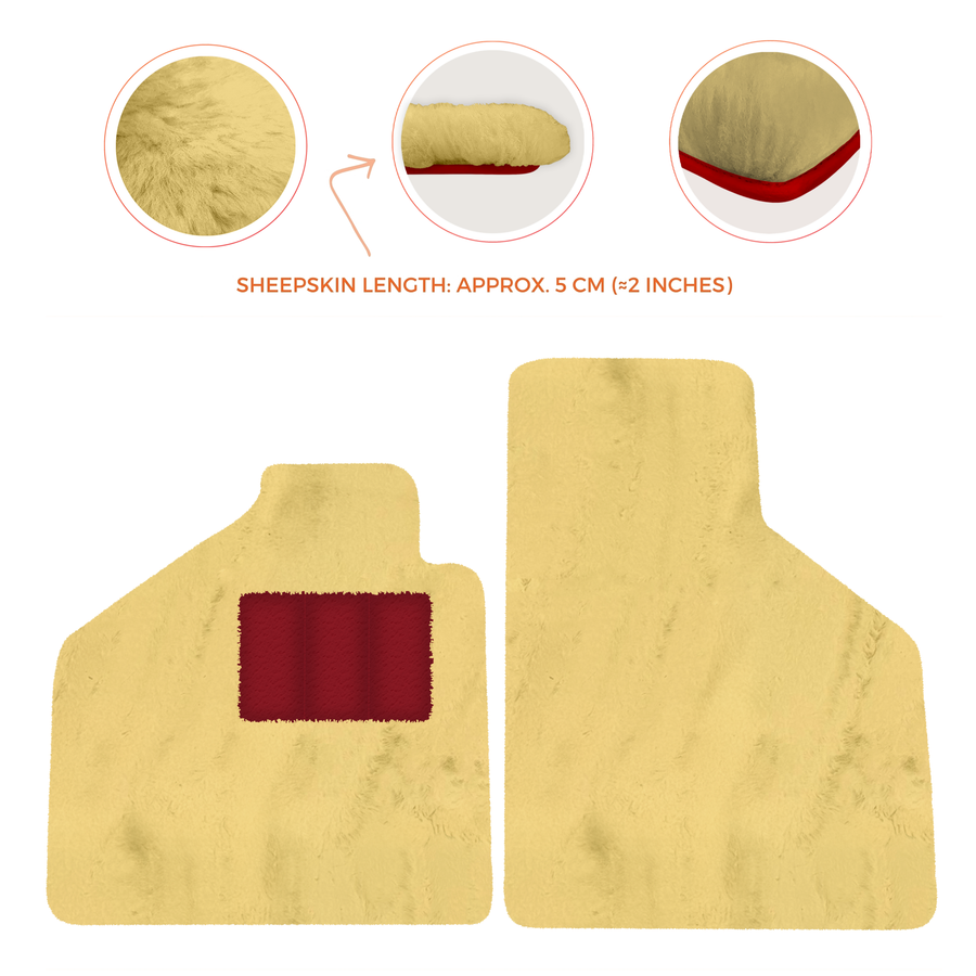 Premium Sheepskin Floor Mats for Lamborghini Aventador (2012-2022)