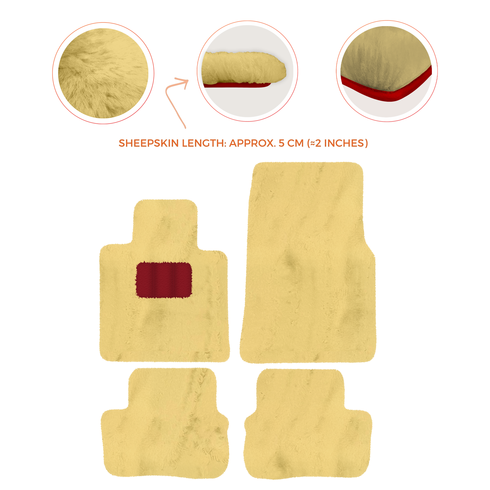 Premium Sheepskin Floor Mats for Rolls-Royce Cullinan (2018-2025)