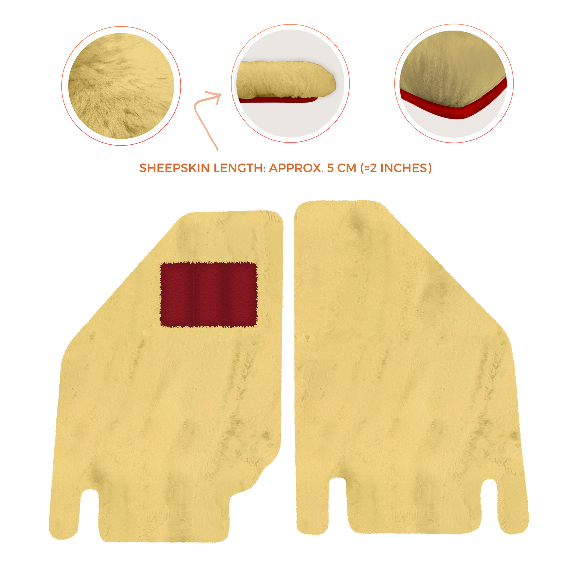 Premium Sheepskin Floor Mats for Ferrari Purosangue (2023-2024)