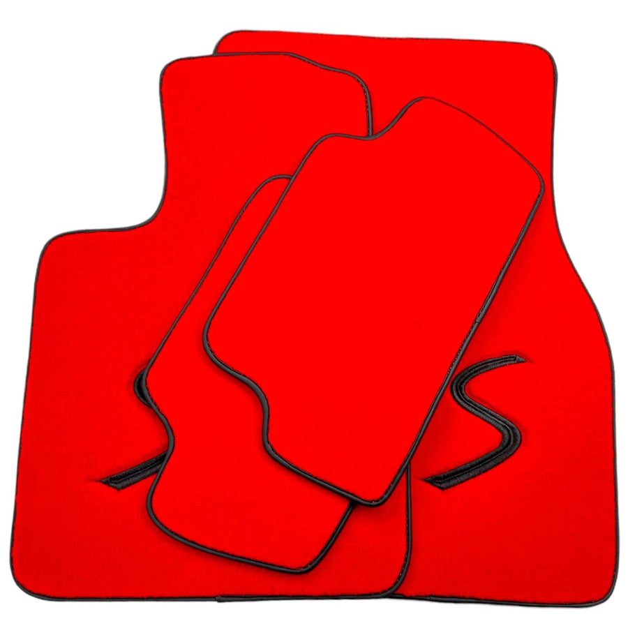 Red Floor Mats for Mini Cooper / One Electric (2020-2023) - AutoWin
