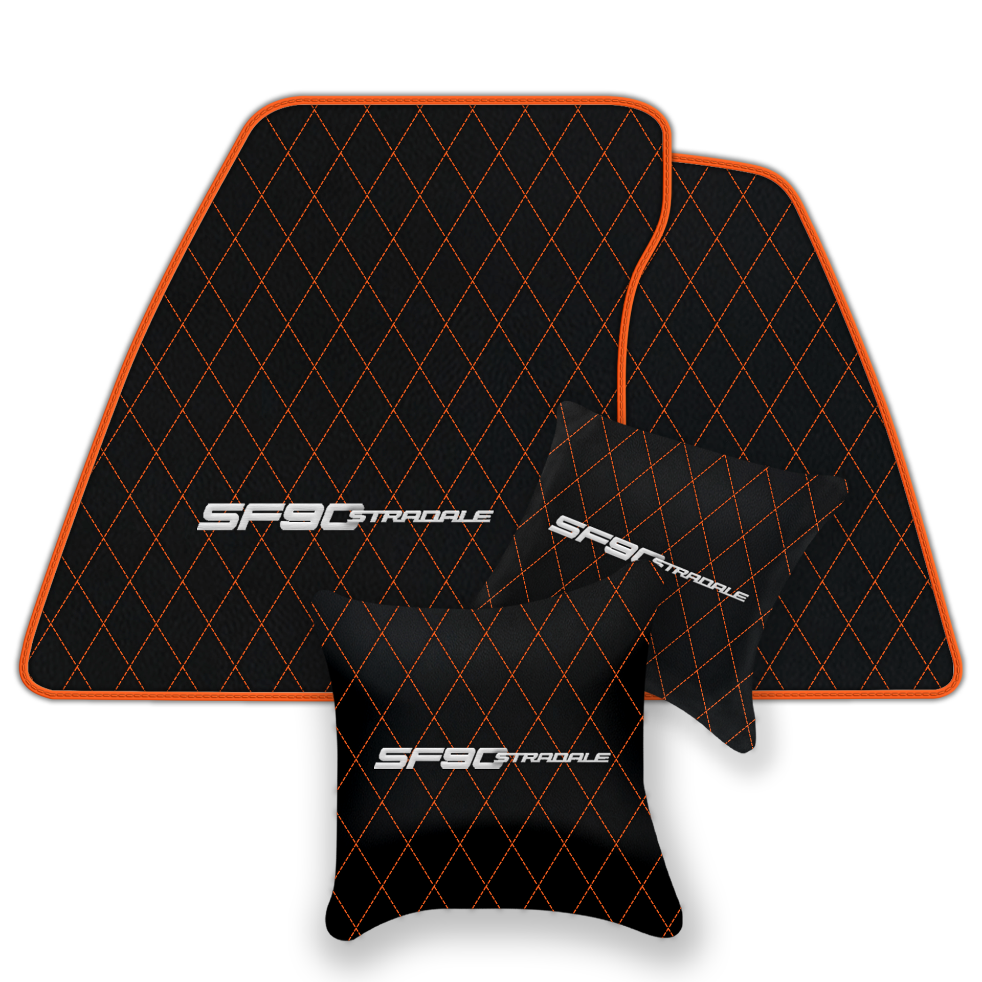 Premium Black Leather Floor Mats for Ferrari 360 (1999-2005)