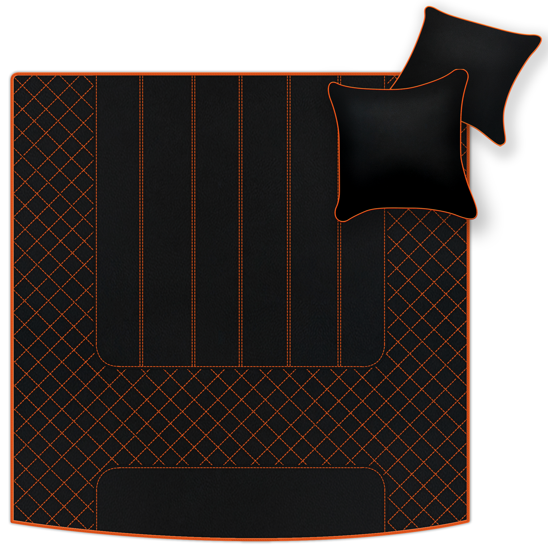 Customizable Leather Floor Mats with Double Diamond Pattern for Bentley Mulsanne (2010-2020) - AutoWin