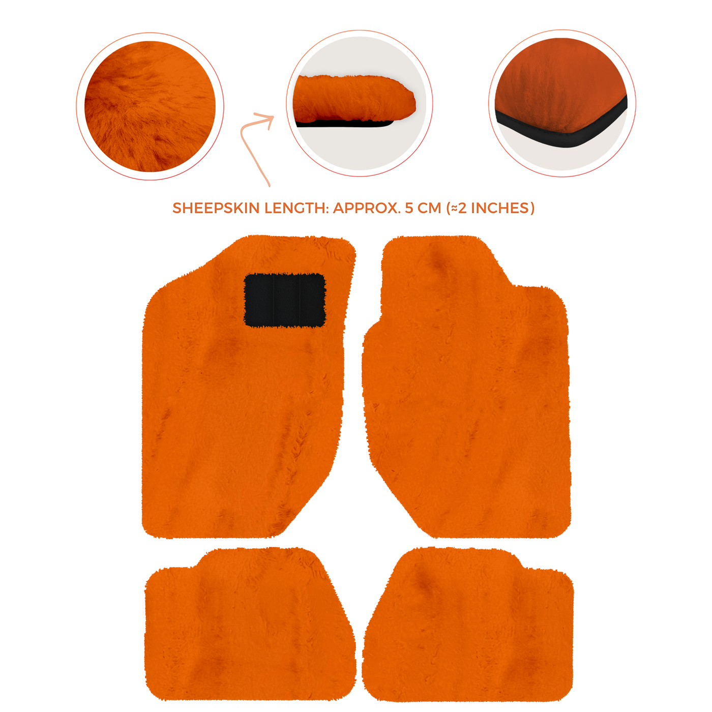 Luxury Sheepskin Floor Mats for Land Rover Discovery Sport (2015-2019)