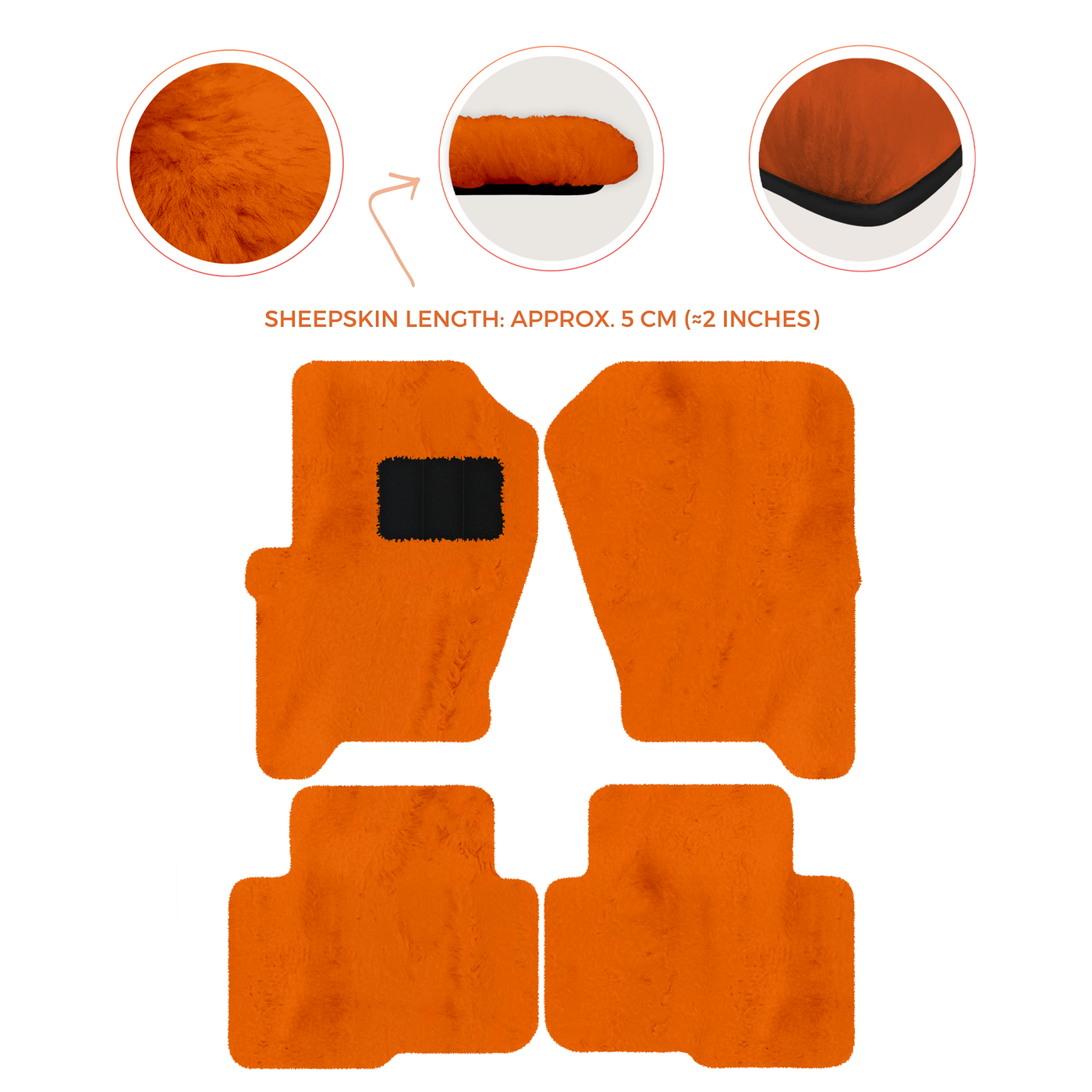 Premium Sheepskin Floor Mats for Land Rover Freelander (2007-2012)