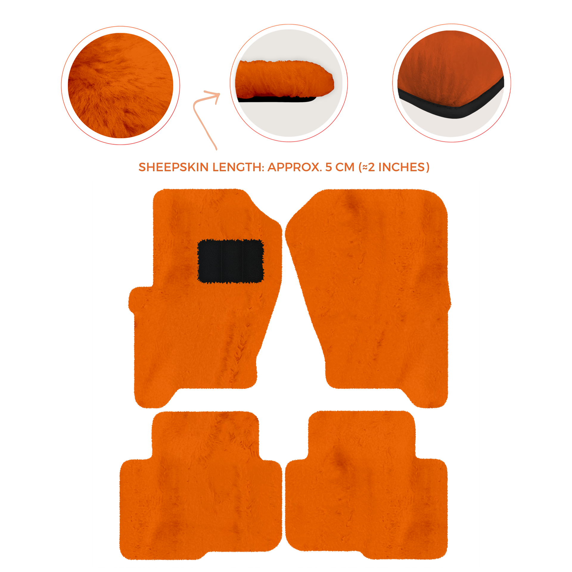 Premium Sheepskin Floor Mats for Land Rover Freelander (2007-2012)