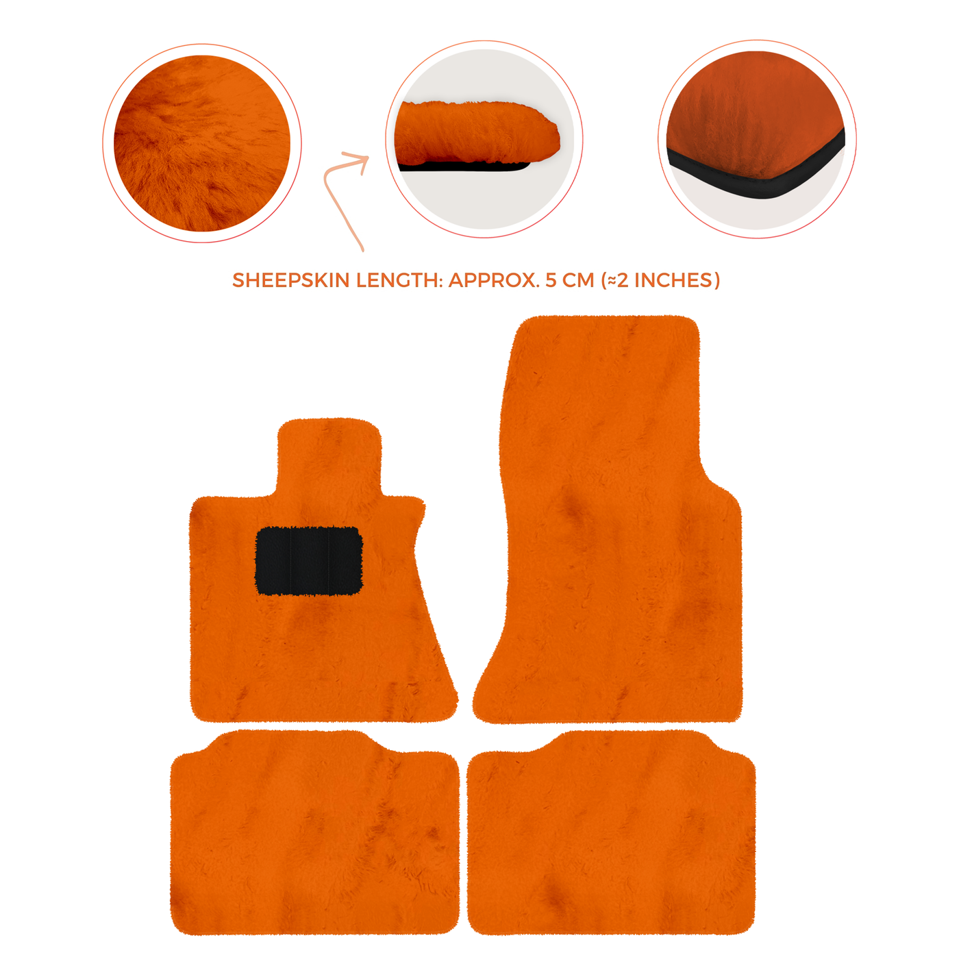 Premium Sheepskin Floor Mats for Rolls-Royce Phantom Sedan (2003-2016)