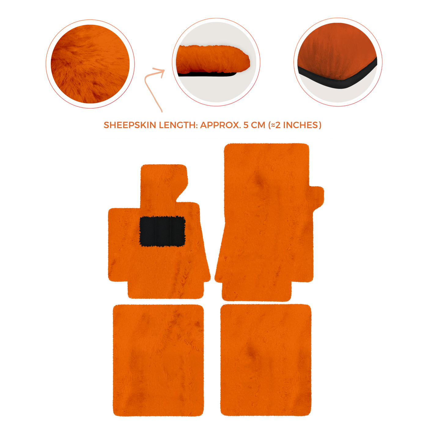 Luxurious Premium Sheepskin Floor Mats for Bentley Arnage (1998-2009)