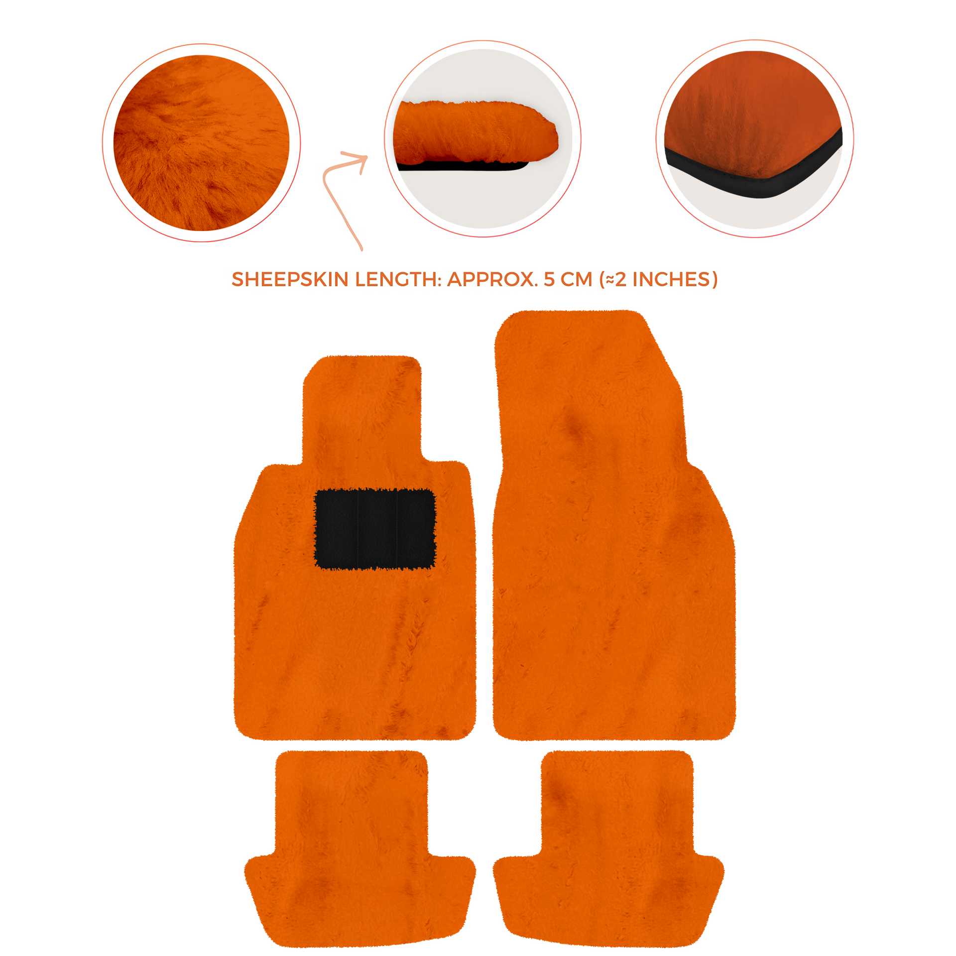 Premium Sheepskin Floor Mats for Porsche 911 991 (2012-2019)