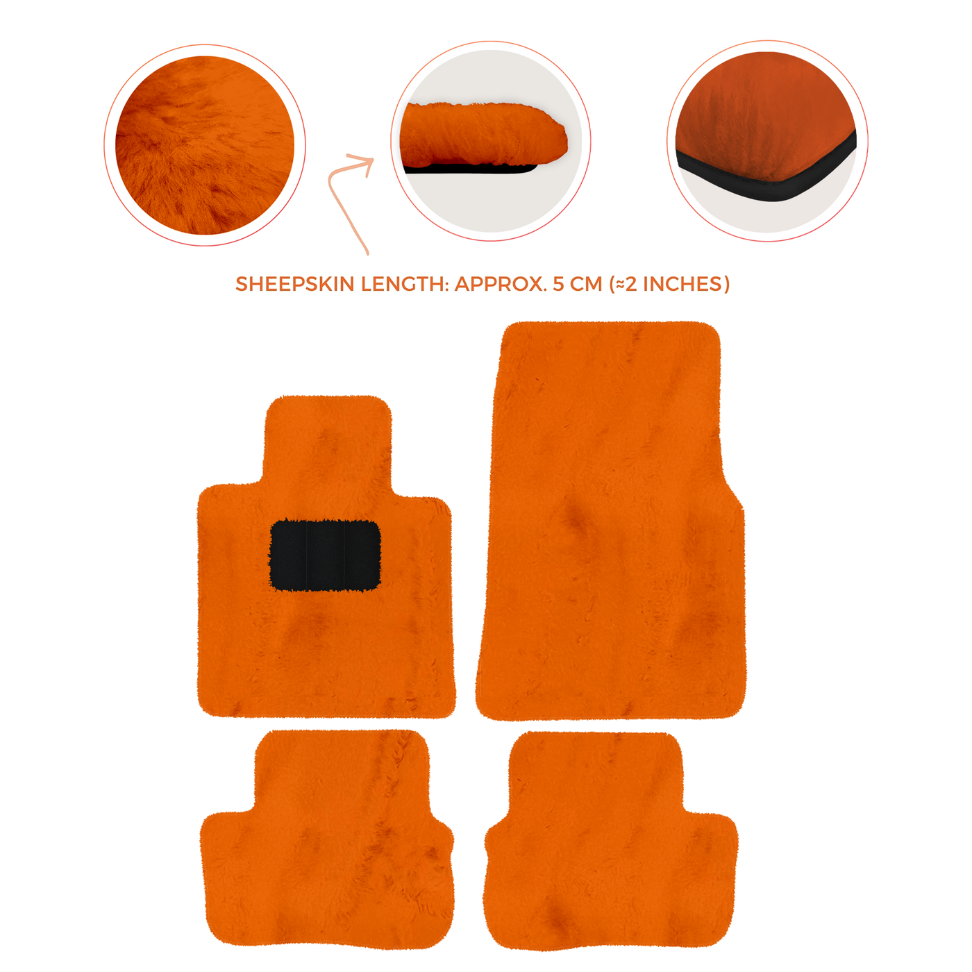 Premium Sheepskin Floor Mats for Rolls-Royce Shadow (1965-1977)