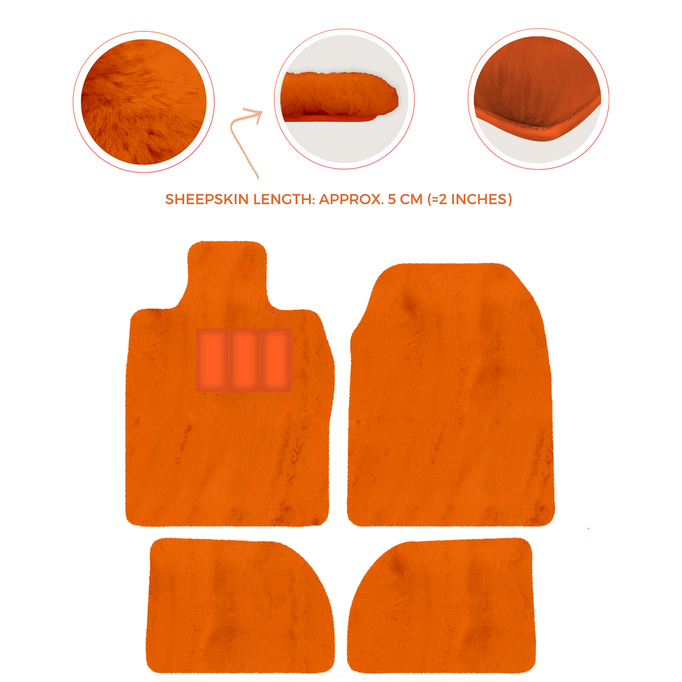 Premium Sheepskin Floor Mats for Porsche 924 (1976-1988)