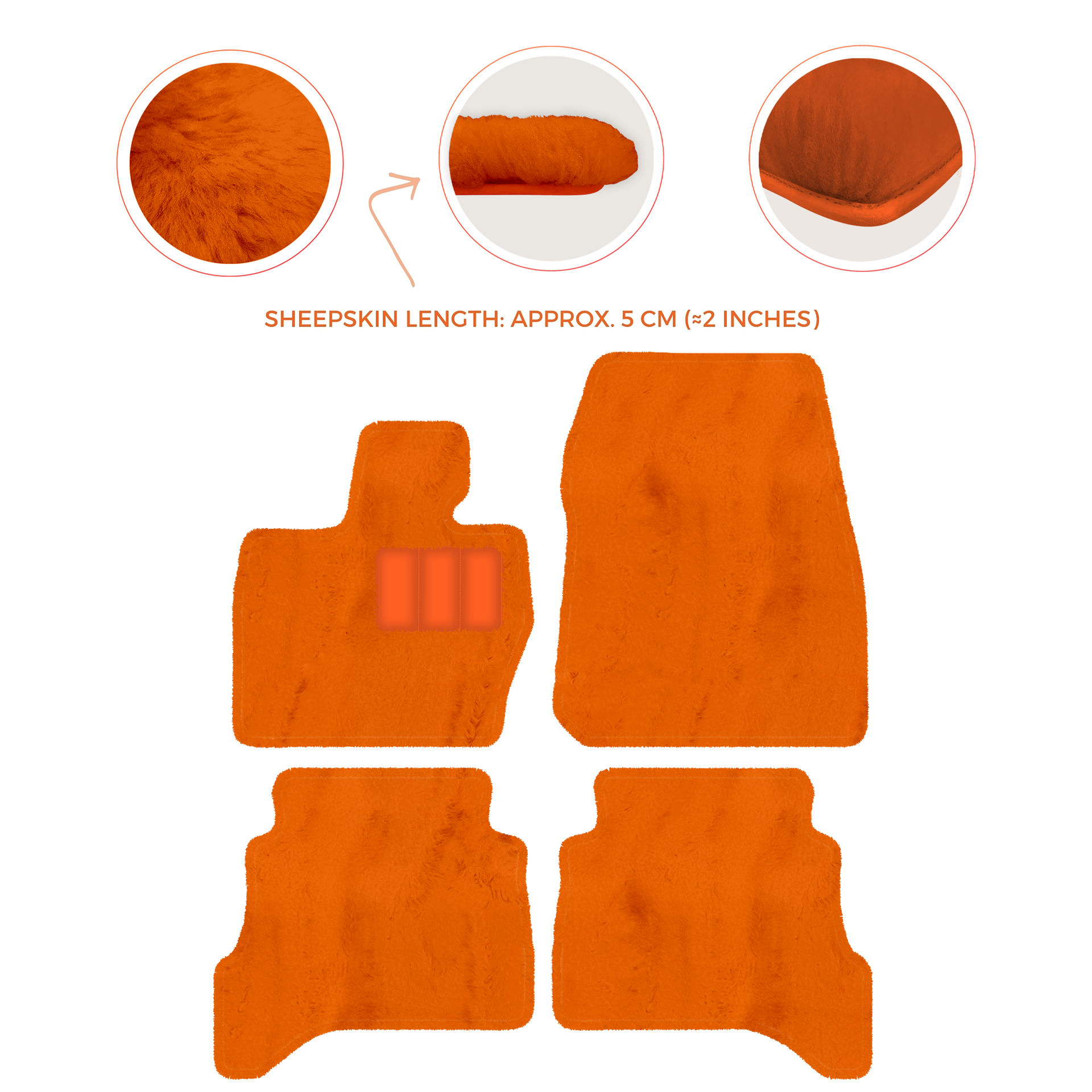 Premium Sheepskin Floor Mats for Range Rover Evoque (2015-2019)