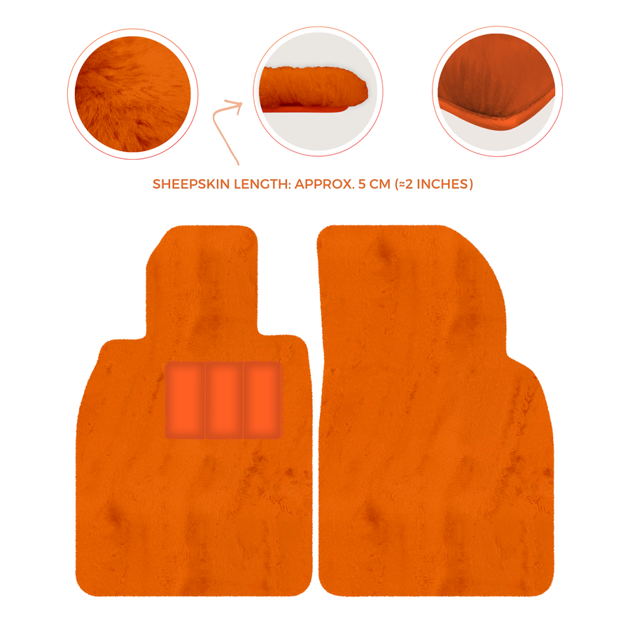 Premium Sheepskin Floor Mats for Porsche Cayenne (2018-2023)