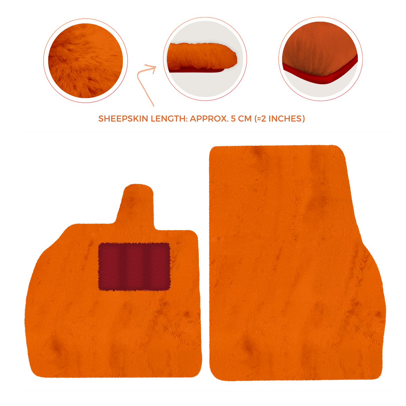 Luxury Sheepskin Floor Mats for Lamborghini Revuelto 2024-2025