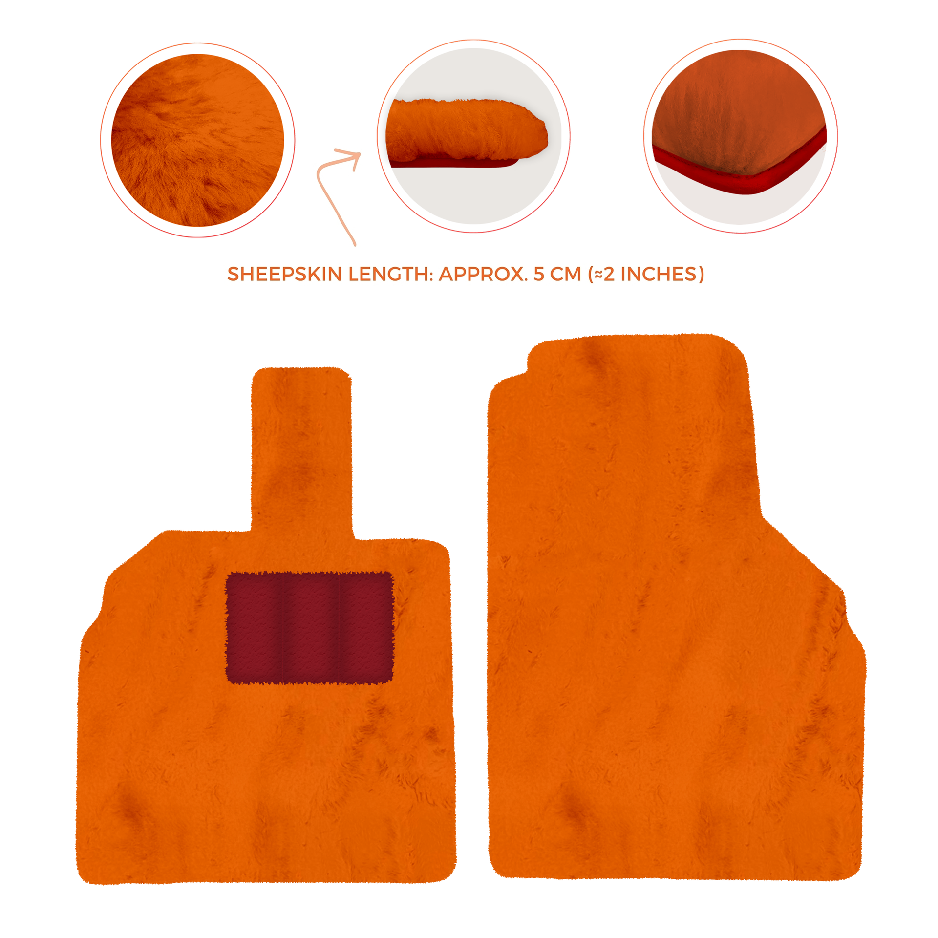 Luxury Sheepskin Floor Mats for Lamborghini Urus (2018-2026)