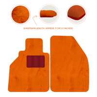 Sheepskin Floor Mats for Porsche 986 Boxster (1996-2004) - Sheepskin Length, Various Color Options