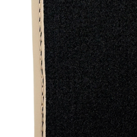 Black Stitched Leather Floor Mats for Maserati GranTurismo (2007-2019) | Beige Trim