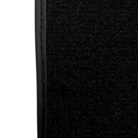 ER56 Design Black Floor Mats for Jeep Wrangler JK (2007-2018) 5 Doors Single Fixation with Leather