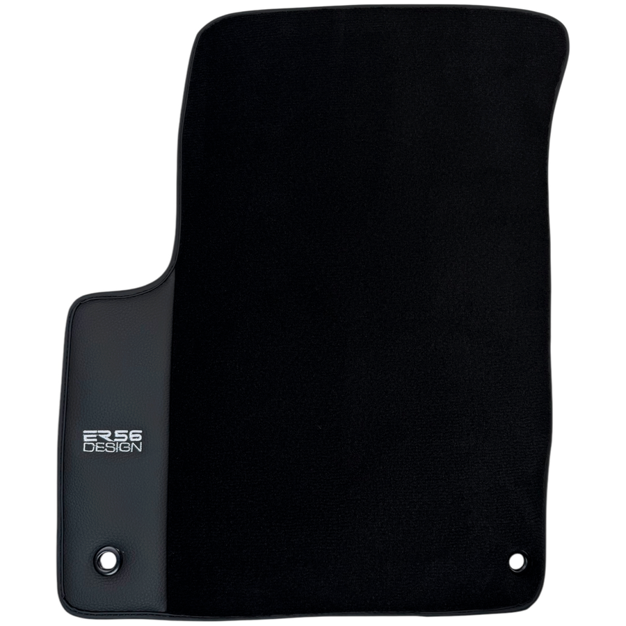 ER56 Design Black Floor Mats for Jeep Wrangler JK (2007-2018) 5 Doors Single Fixation with Leather