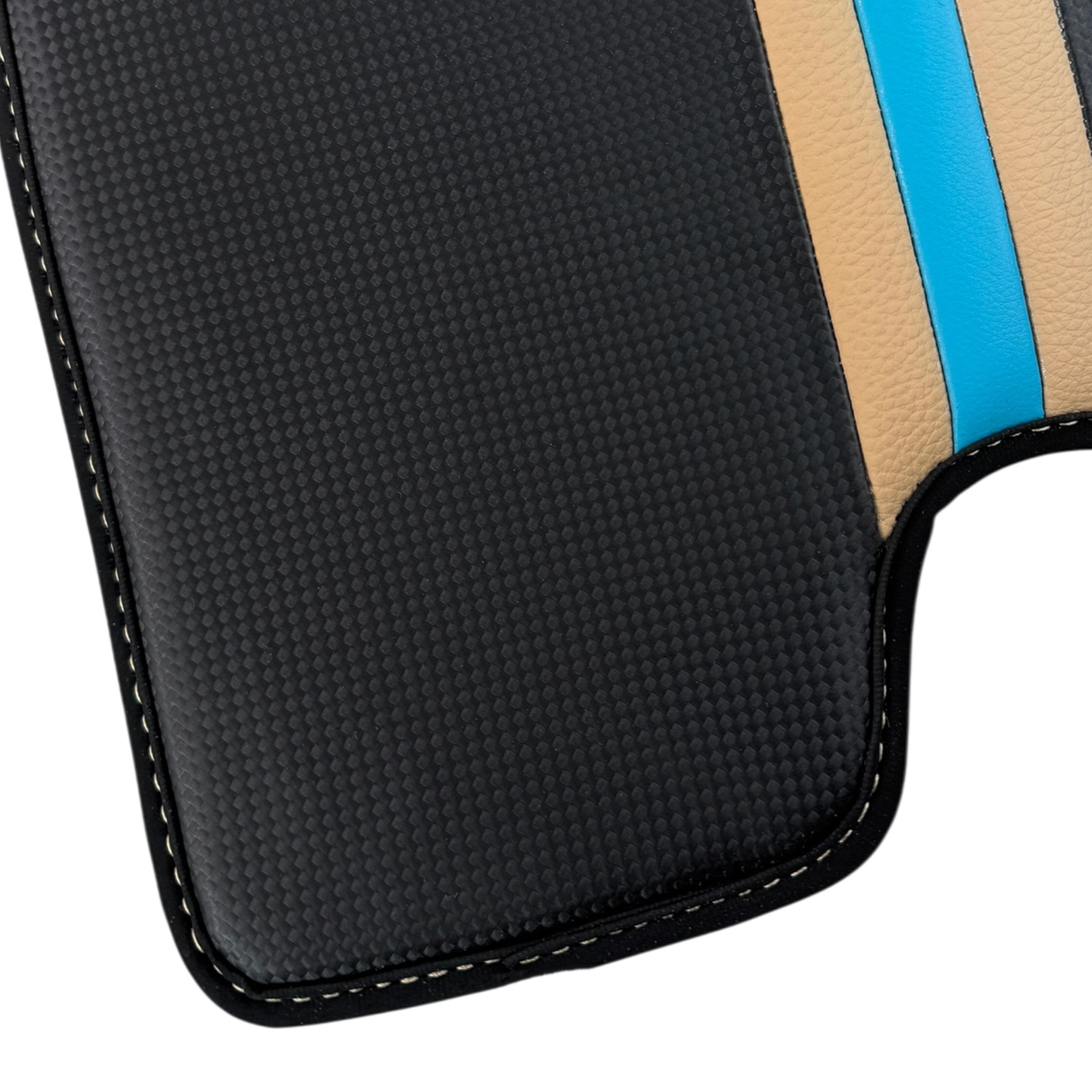 Cream Leather Floor Mats for BMW i8 Series | Elegant Protection