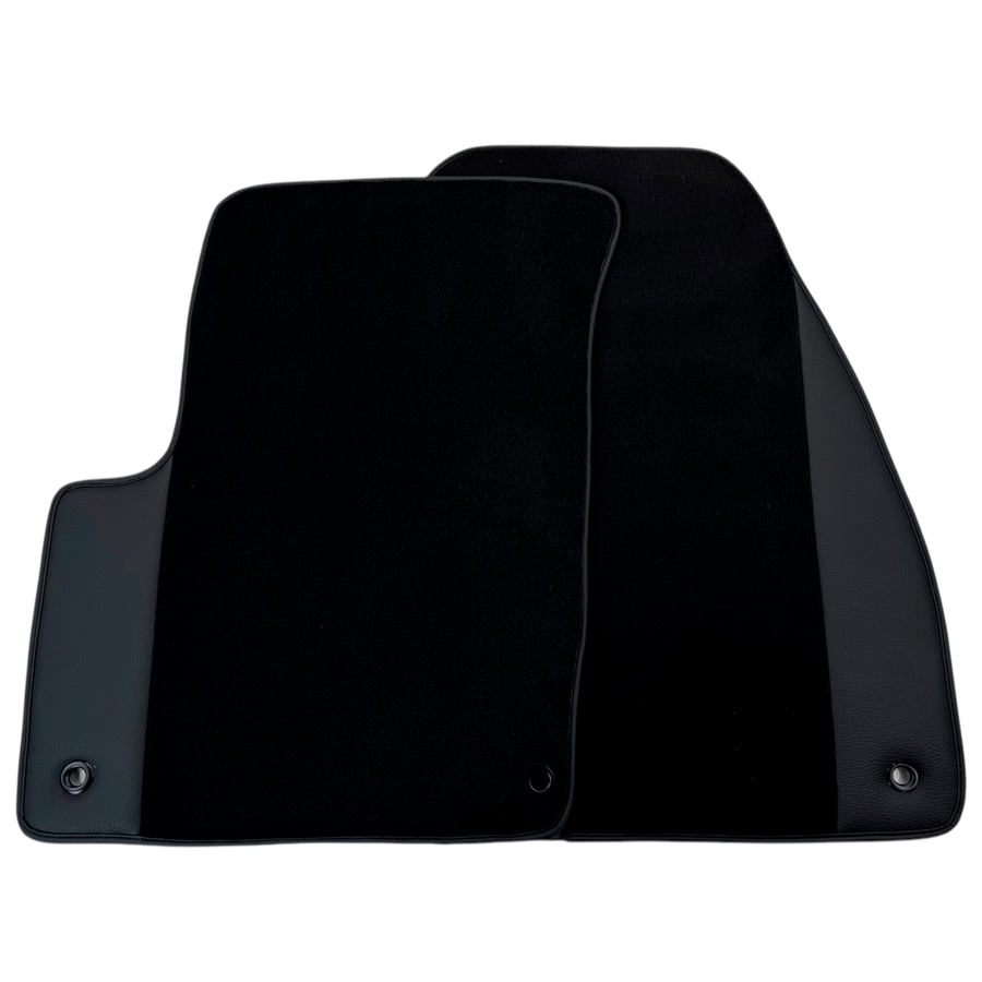 Black Floor Mats for Lincoln MKZ (2006-2020) with Leather | AutoWin