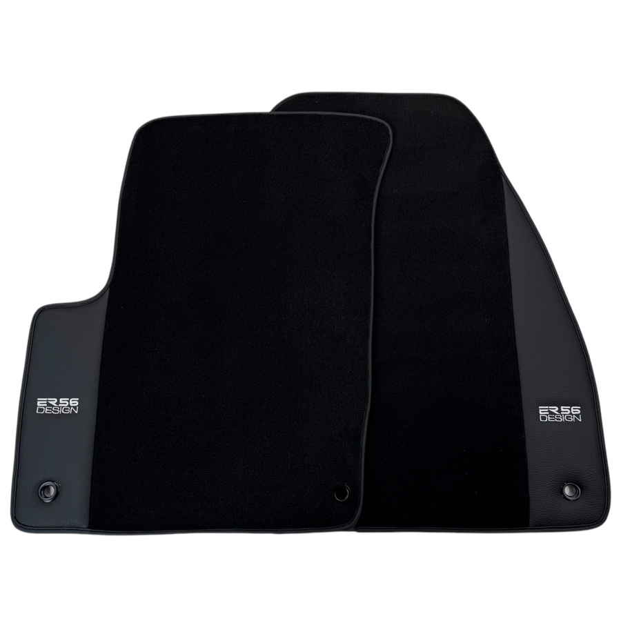 ER56 Design Black Floor Mats for Chrysler PT Cruiser (2001-2010) with Leather