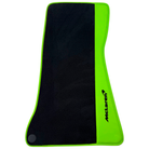 Black Floor Mats for McLaren 570S (2015-2021) with Green Leather | McLaren Logo