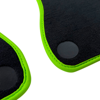 Black Floor Mats for McLaren 570S (2015-2021) with Green Leather | McLaren Logo