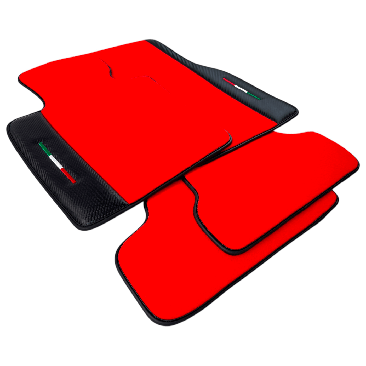 Red Floor Mats for Mini Cooper / One R53 (2001-2007) Cooper S with Carbon Fiber | IT Edition