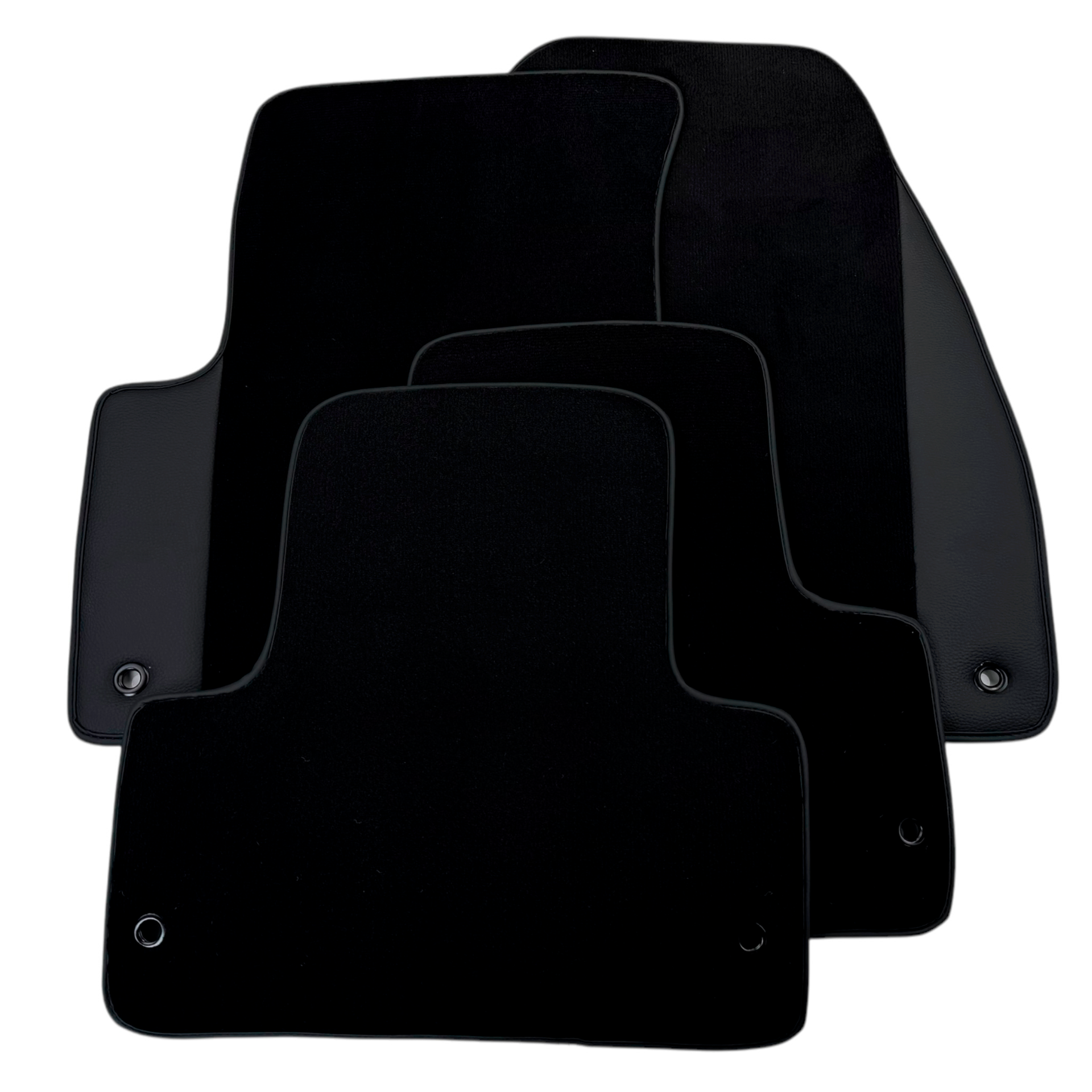 Black Floor Mats for Range Rover Evoque (2011-2015) 3/5-Doors with Leather | AutoWin