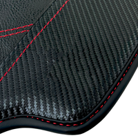 Leather Floor Mats For Ferrari 488 Pista Spider (2019-2021) With Carbon Fiber | Italian Edition