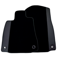 Black Floor Mats for Jaguar F-Pace (2016-2024) with Leather