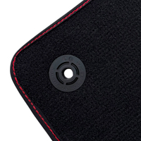 Lamborghini Aventador Carbon Leather Floor Mats with Green Stitching