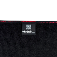 Lamborghini Aventador Carbon Leather Floor Mats with Green Stitching