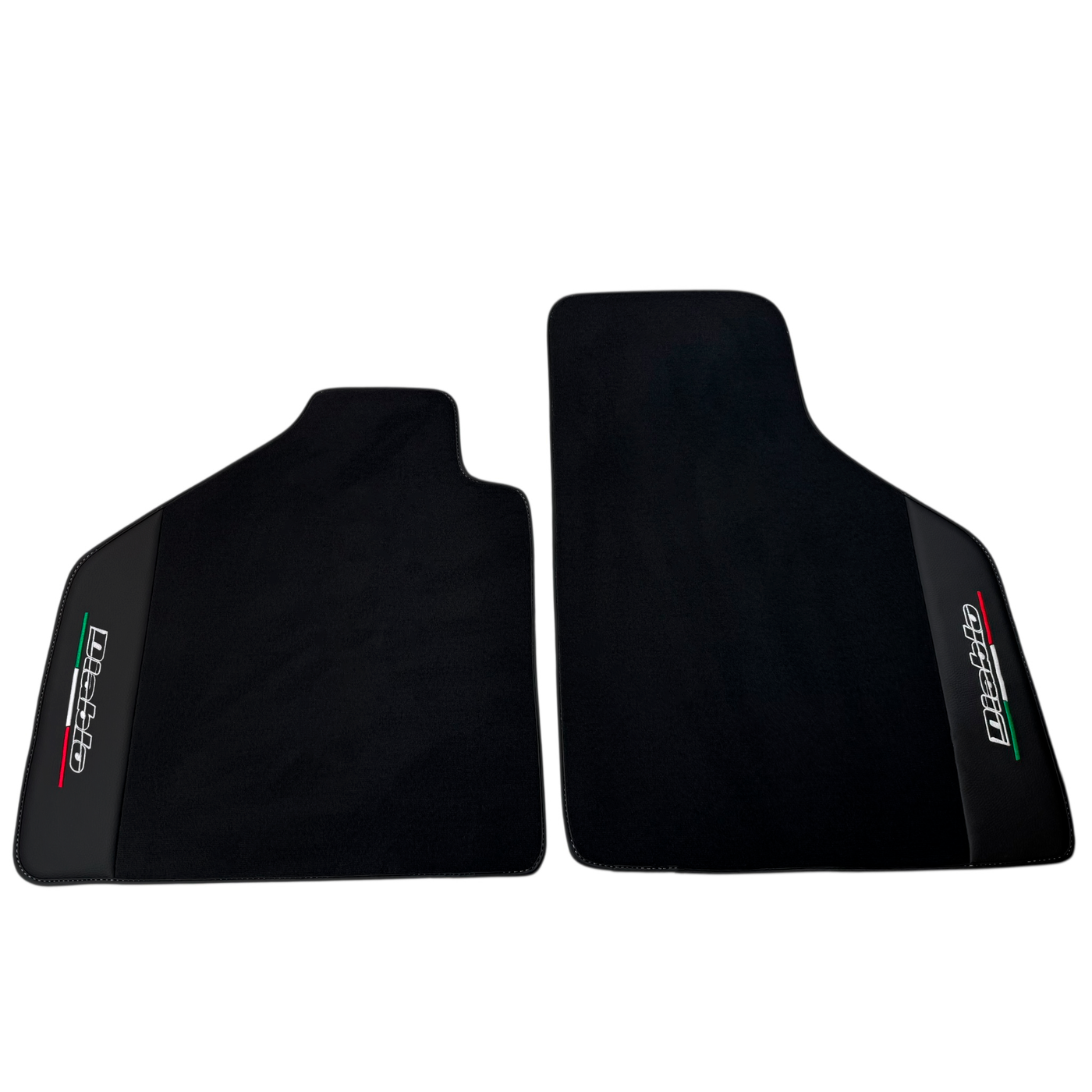 Black Floor Mats Lamborghini Diablo 1990-2001 Carbon Fiber Leather