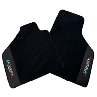 Black Floor Mats Lamborghini Diablo 1990-2001 Carbon Fiber Leather