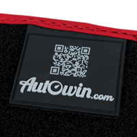 Black Alcantara Floor Mats for Ferrari 488 GTB (2016-2022) with Red Alcantara Accents