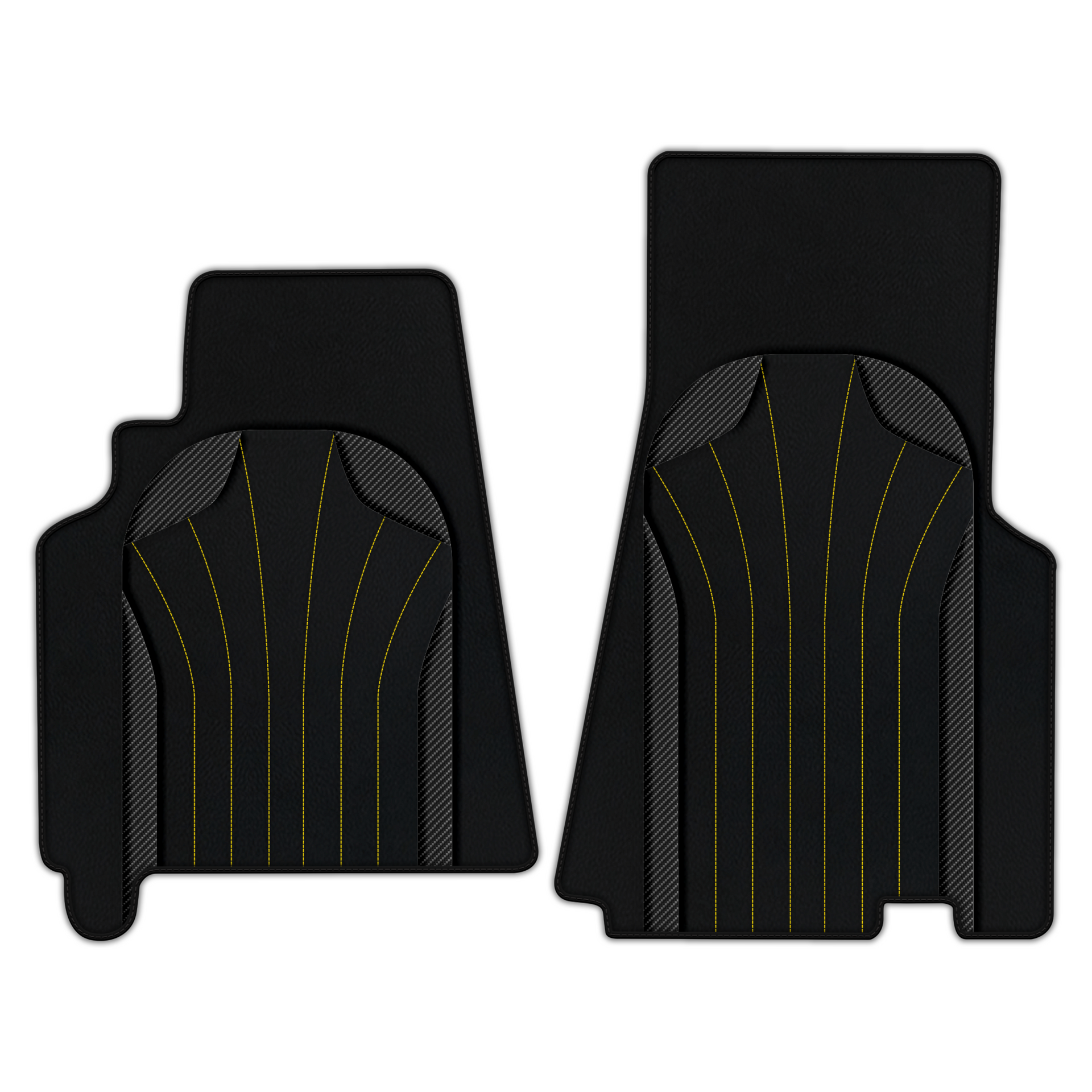 Custom Leather Floor Mats with AW23 Pattern for Ferrari 550 Maranello