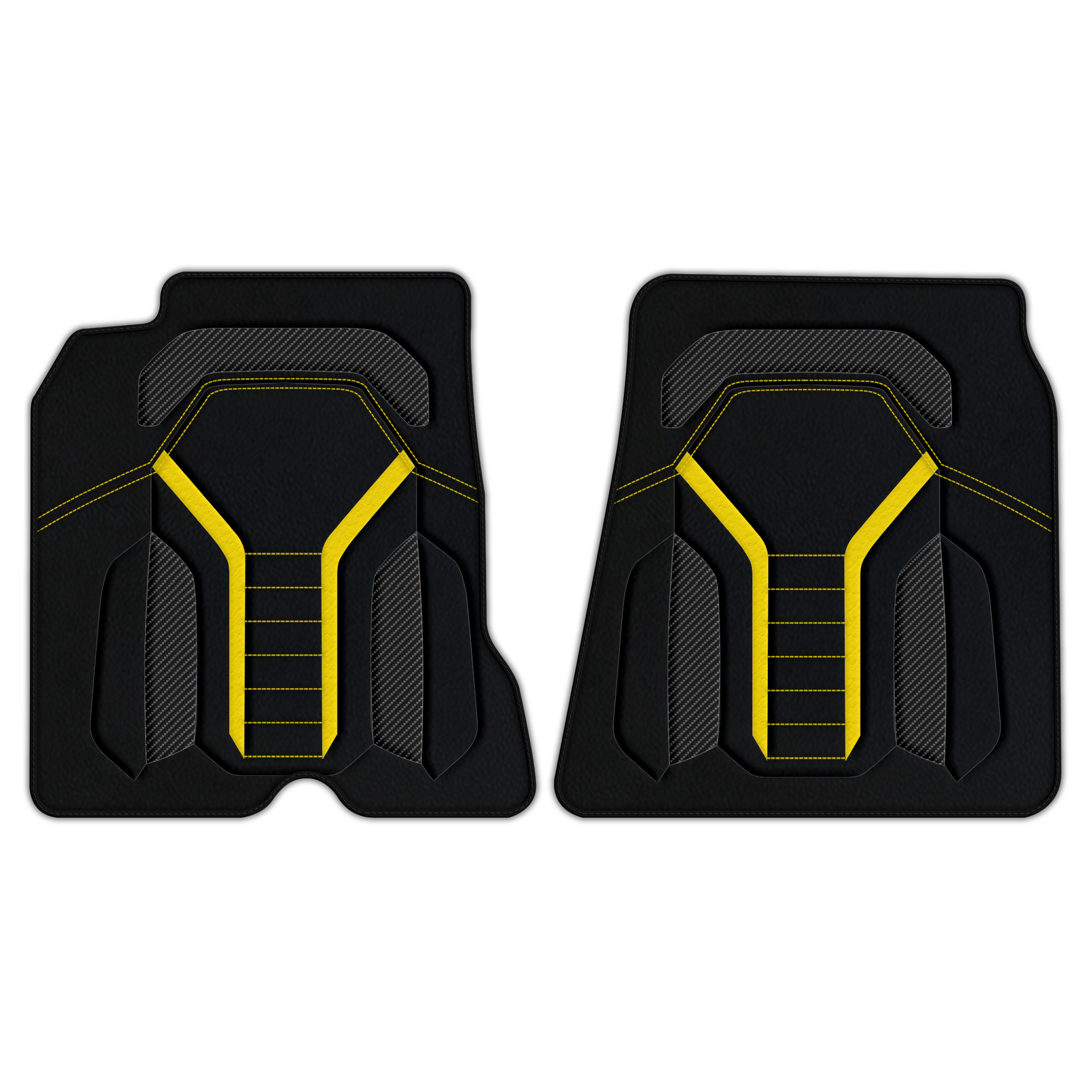 Custom Leather Floor Mats with AW23 Pattern for Ferrari 550 Maranello