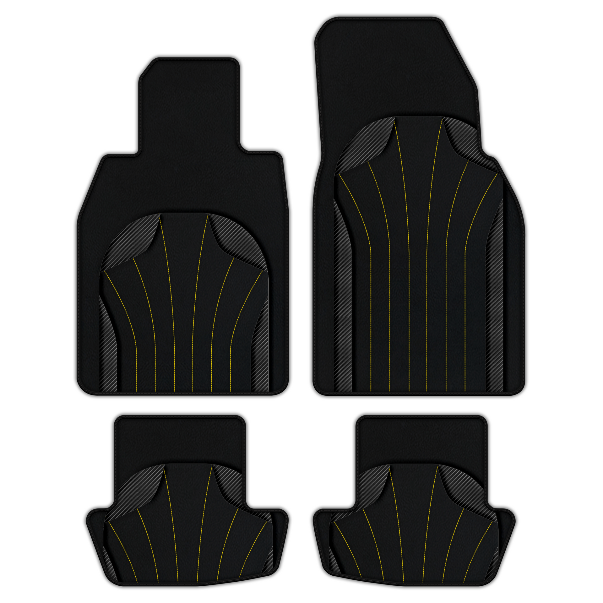 Custom Leather Floor Mats for Porsche 911 - AW38 Pattern (2012-2019)