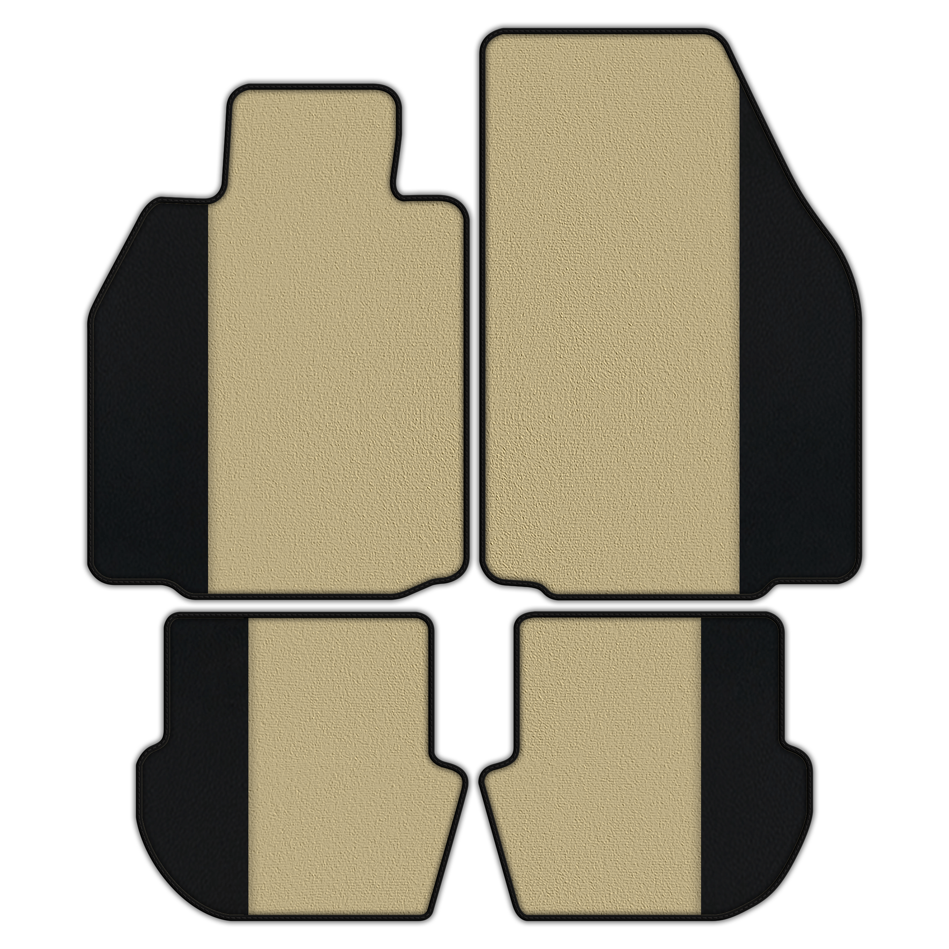 Customizable Leather Floor Mats with Square Pattern for Porsche 911 - 997 (2004-2012) - AutoWin
