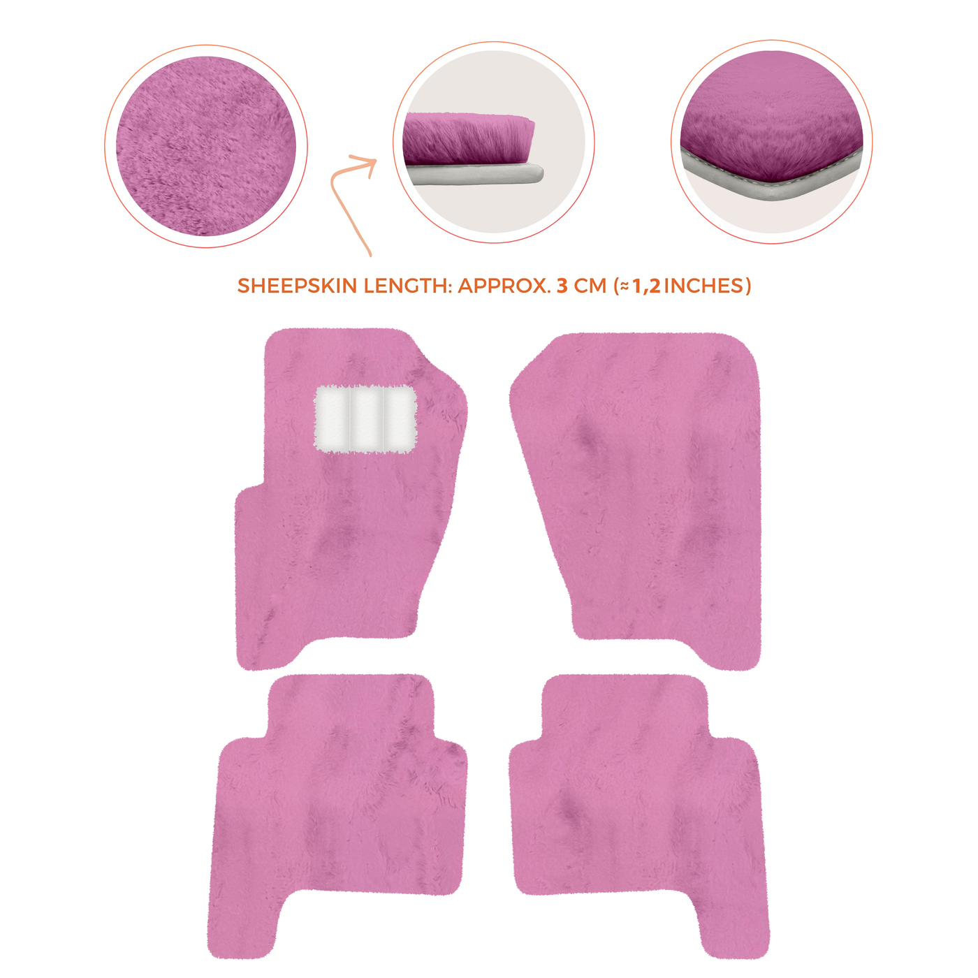 Luxury Sheepskin Floor Mats for Land Rover Discovery (2017-2026)