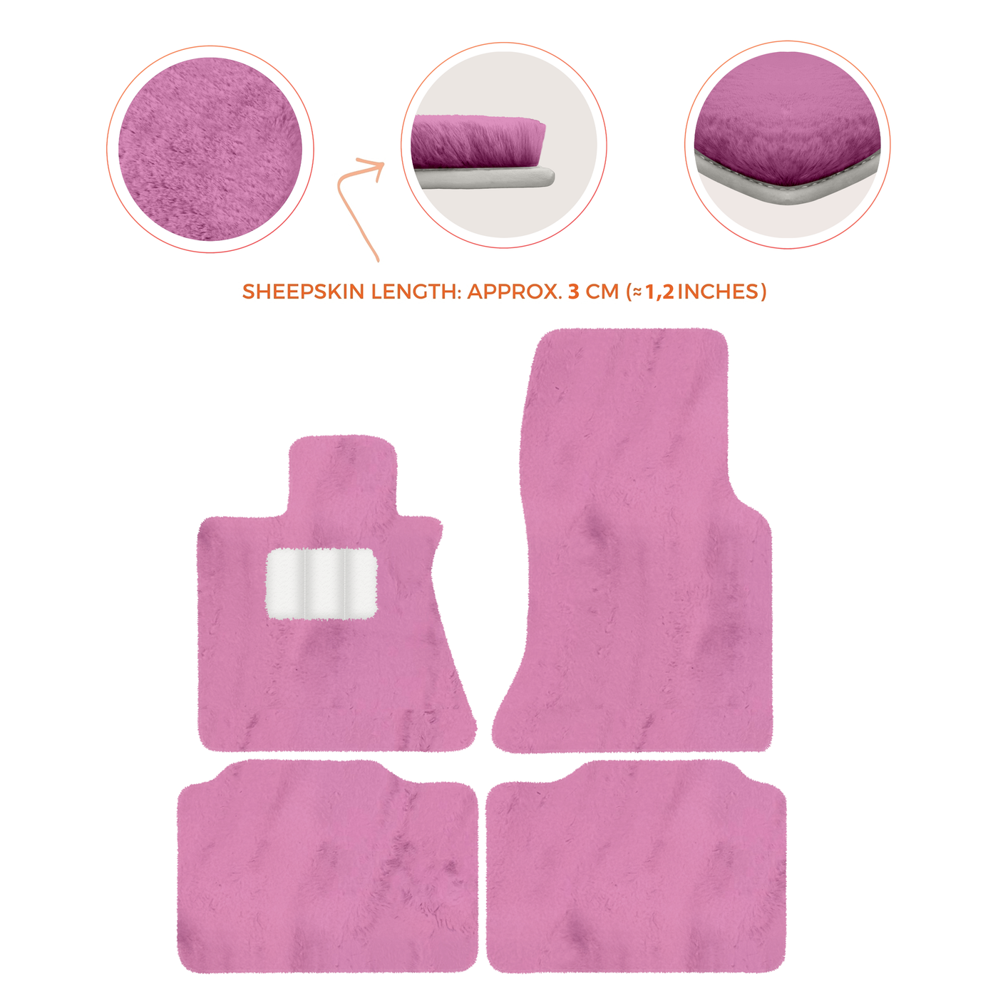 Premium Sheepskin Floor Mats for Rolls-Royce Phantom Sedan (2003-2016)