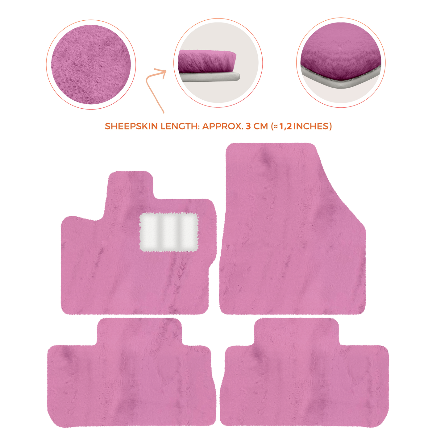 Premium Sheepskin Floor Mats for 2003-2007 Land Rover Freelander