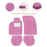Sheepskin Floor Mats for Porsche 911-993 (1993-1998) - Sheepskin Length, Various Color Options