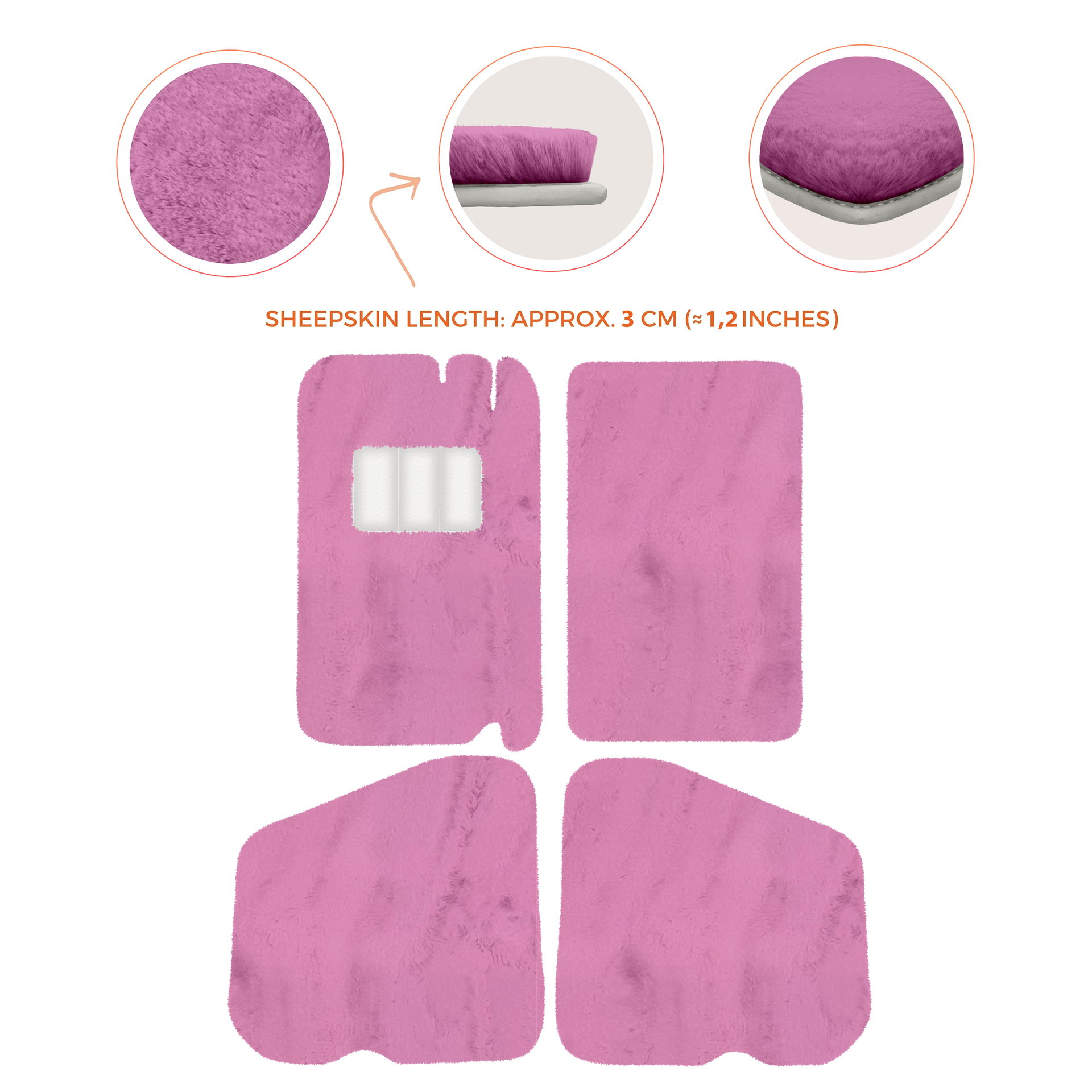 Premium Sheepskin Floor Mats for Rolls-Royce Shadow (1965-1977)