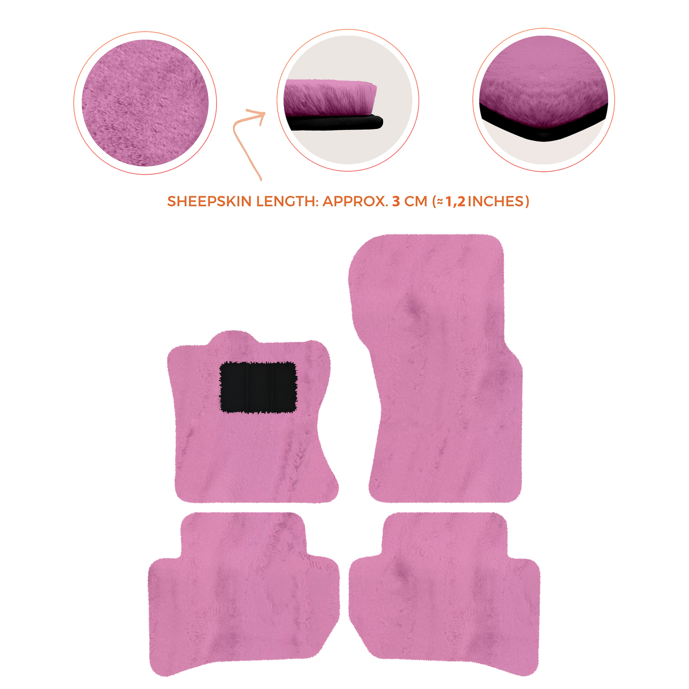 Premium Sheepskin Floor Mats for 2010-2013 Range Rover Sport