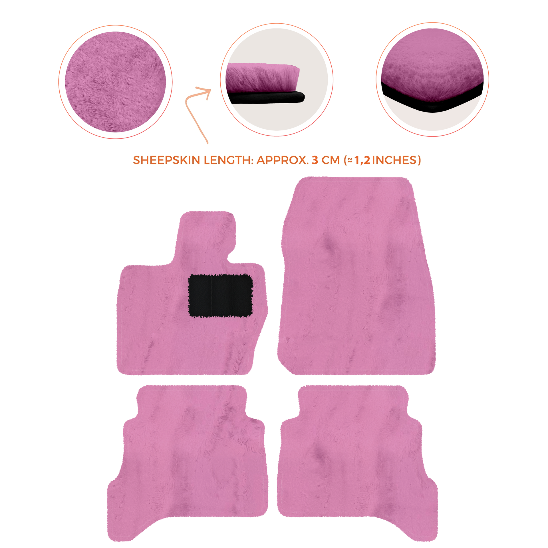 Premium Sheepskin Floor Mats for Range Rover Evoque (2015-2019)