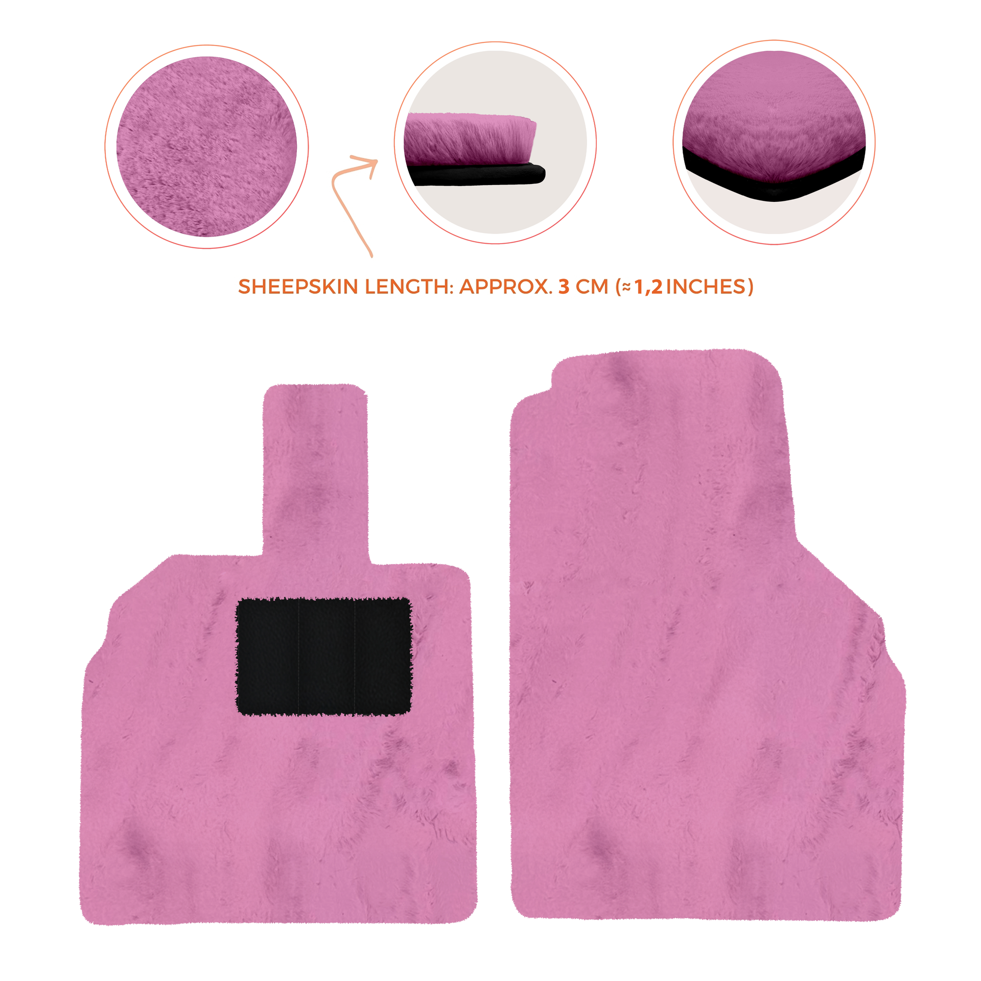 Luxury Sheepskin Floor Mats for Lamborghini Urus (2018-2026)